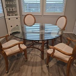 Round Glass Table With Chairs