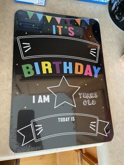 Birthday chalkboard