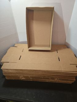 50 Cardboard trays 12.75"×8.25"×2.5" storage new
