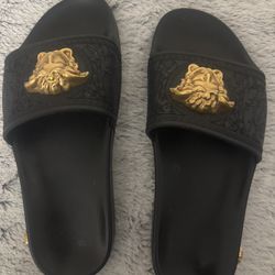 Versace Black Womans Slides 