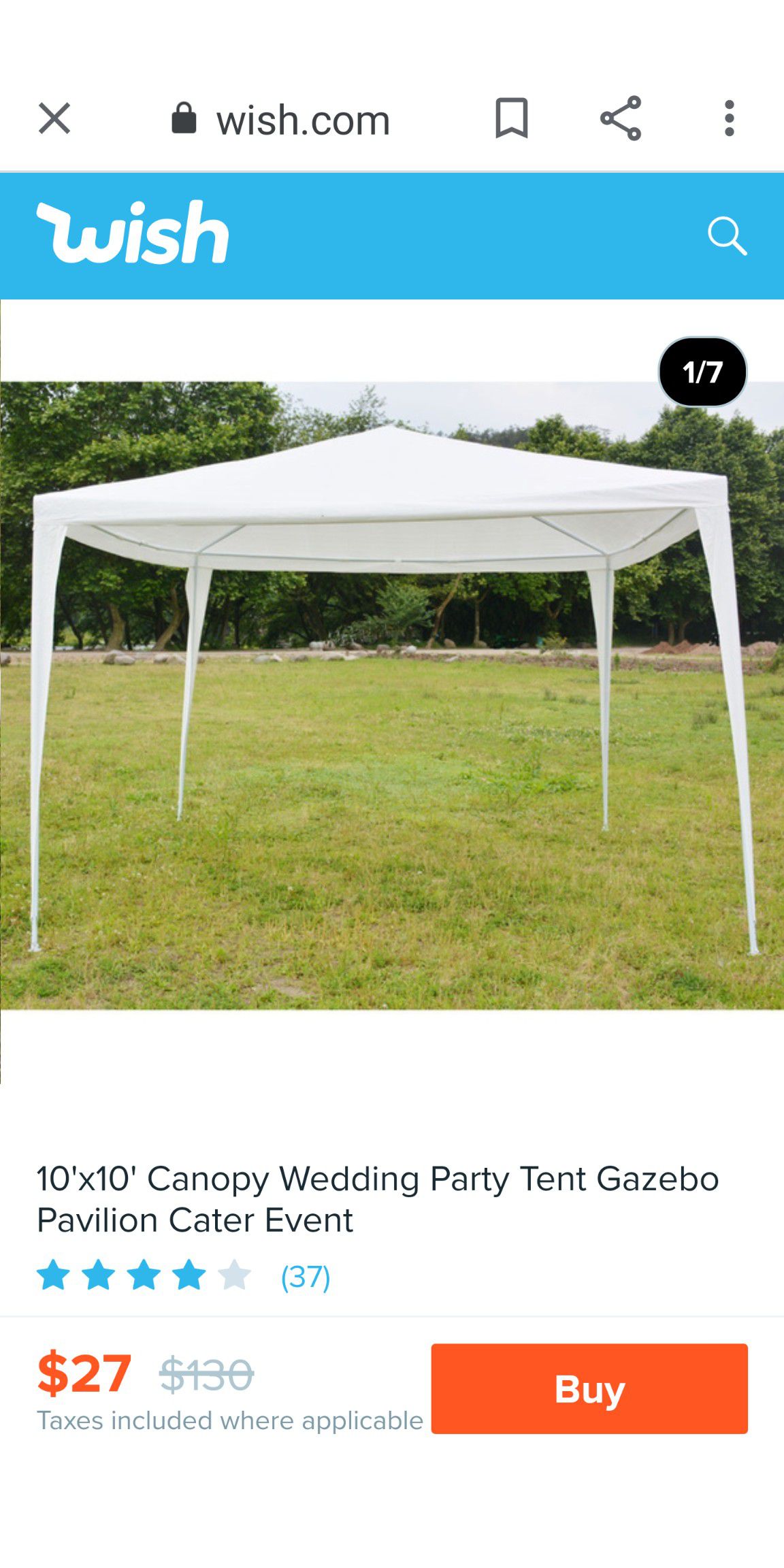 Pop up shade tent