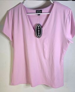 Scoop Orchid Rose V-neck Contour Top Womens 2XL (20)