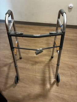 Folding Walker with Front Wheels New