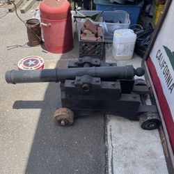 Wooden Cannon Replica And Prop