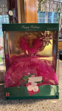NRFB 1990 SE Happy Holidays Barbie Doll