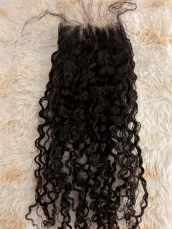 Hand made human hair lace closure.