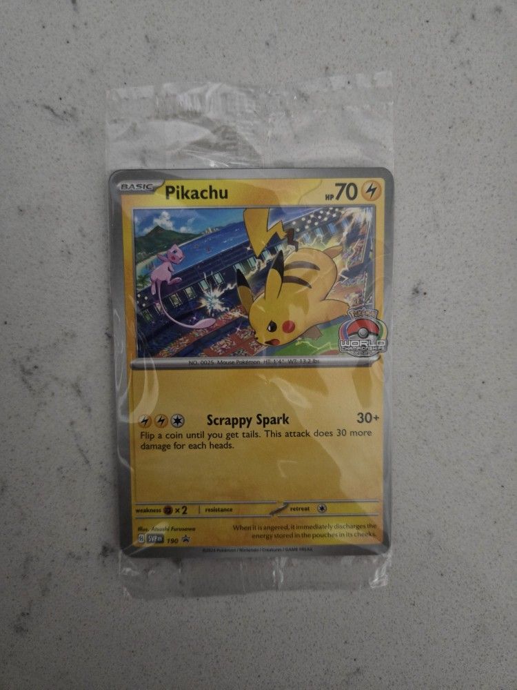Pokémon Pikachu 2024 World Championships SVP EN 190 (PROMO) (Sealed)
