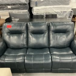 Leather Power Reclining Sofa 