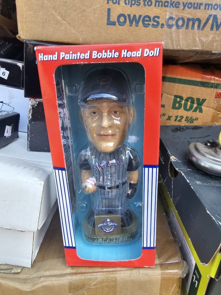 2001 Bobble Dobbles Curt Schilling Diamondbacks World Series Bobblehead MVP Box