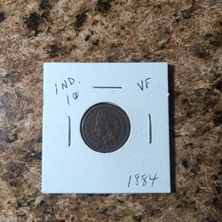 1884 Indian Head Penny Vf.