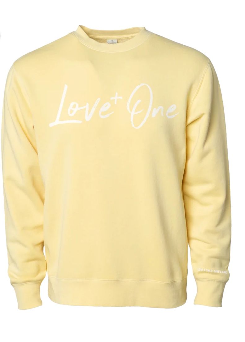LOVE ONE Sunshine Yellow Crew Sweatshirt