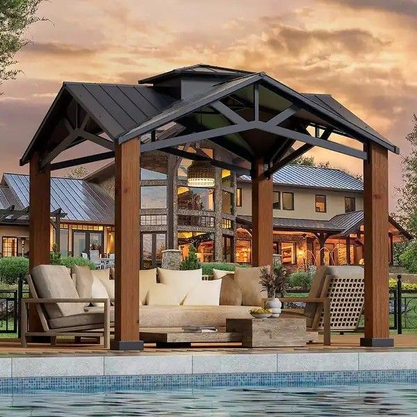 chelsea point gazebo hampton bay 10-ft x 12-ft gazebo worth $1900