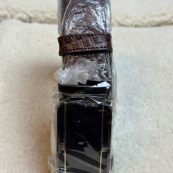 Premium Brown Automatic Buckle Leather Belt Elegant Patterned Design for Dress & Casual Wear