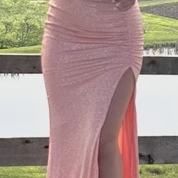 Windsor Prom dress, Mariam lace-up slit mermaid glitter