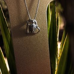 925 Sterling Silver Turtle Heart Pendant 