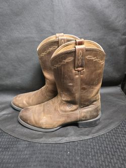 Ariat Heritage Roper Brown Leather Cowboy Western Boots Men’s Size 9.5D 35525