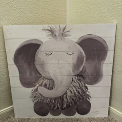 Wooden Elephant Nursery Decor 