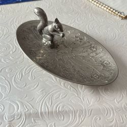 Squirrel Small  Nut Plate Or Trinket Holder 