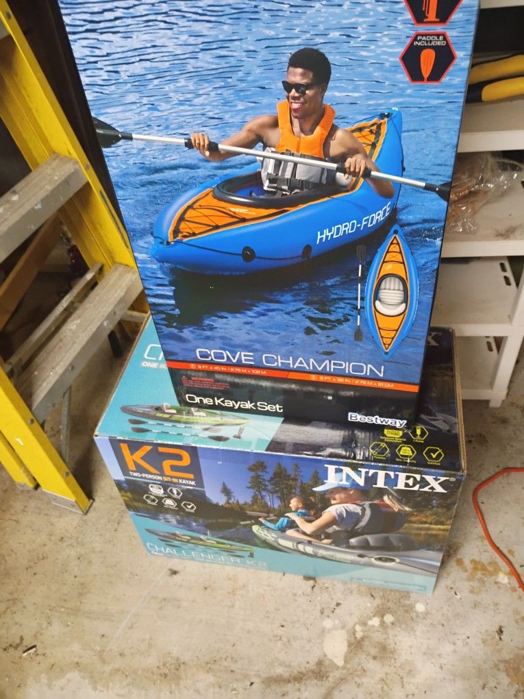 Blow Up Kayaks New Never Out Of Boxes