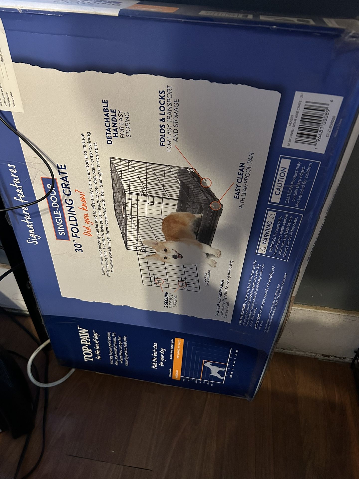 TopPaw -Single Door Foldable 30' Crate