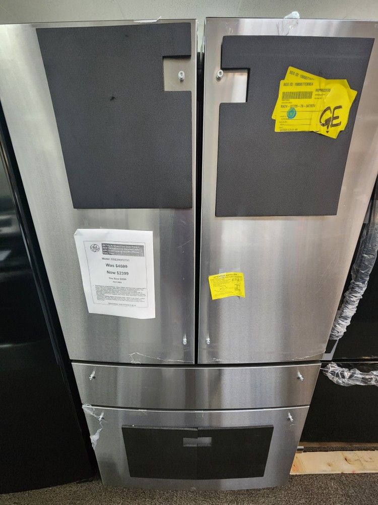 28.7 cu. ft Smart Four Door French Door Refrigerator in Stainless Steel with Dual-Dispense Autofill Pitcher, Easy Clean
