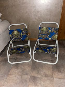 Folding Beach Chairs - Set of 2