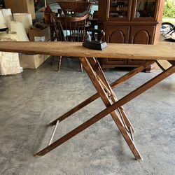 Antique Ironing Board With Iron
