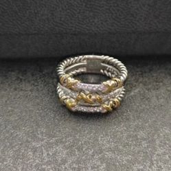 David Yurman Crossover Ring Size 8