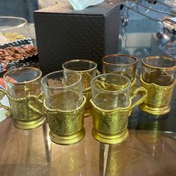 Tea cups gold plated