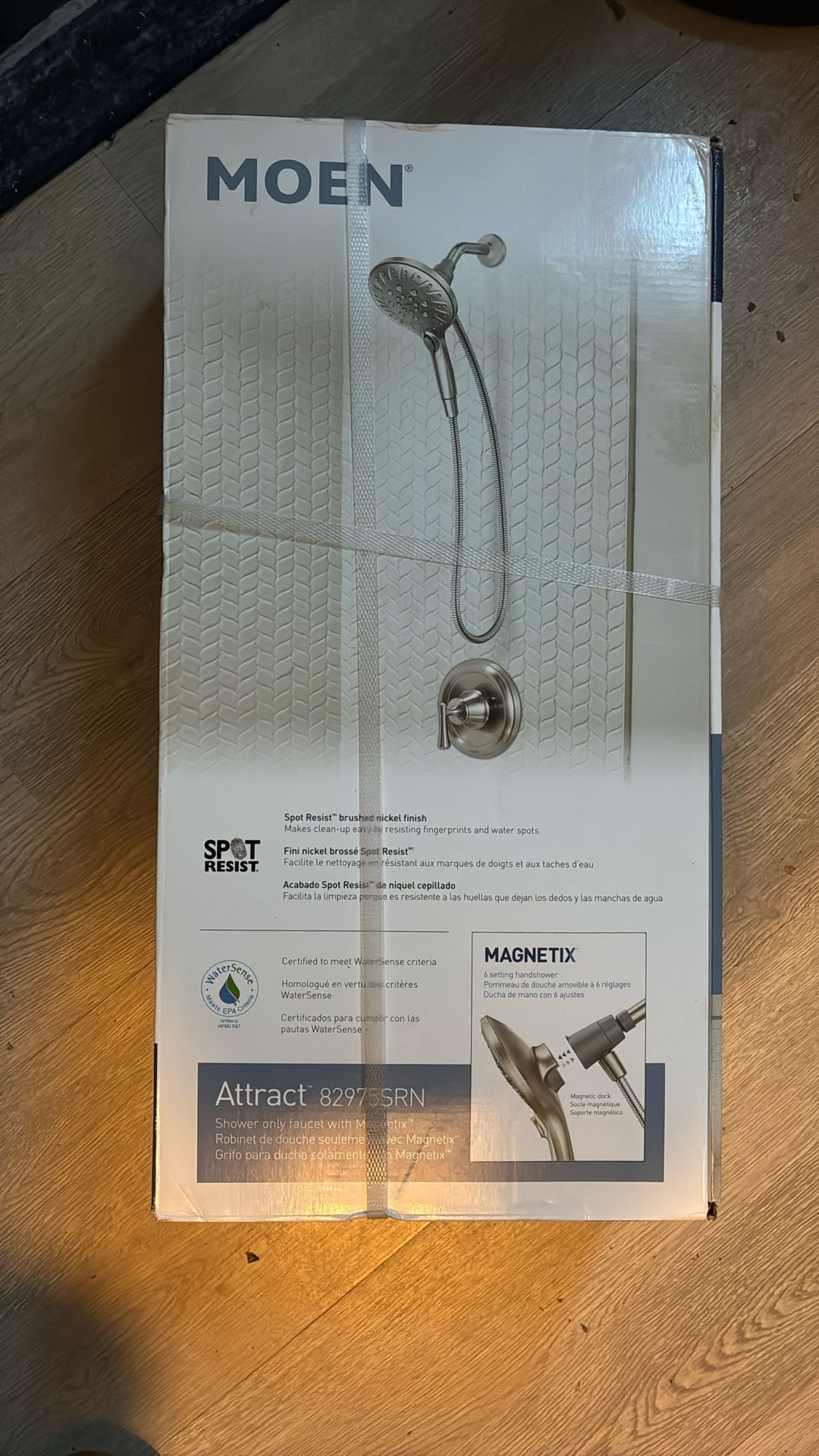 New Unopened MOEN Magnetic Shower head, Diverted,
