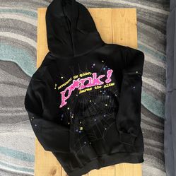 Sp5der Pink & Black Hoodie - Authentic - 90$