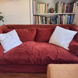 Deep And Comfy Performance Velvet Couch