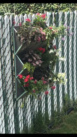 3 tier hanging growing planter. Can make larger sizes or different colors.