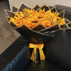 Hermoso Ramo De 10 Girasoles 