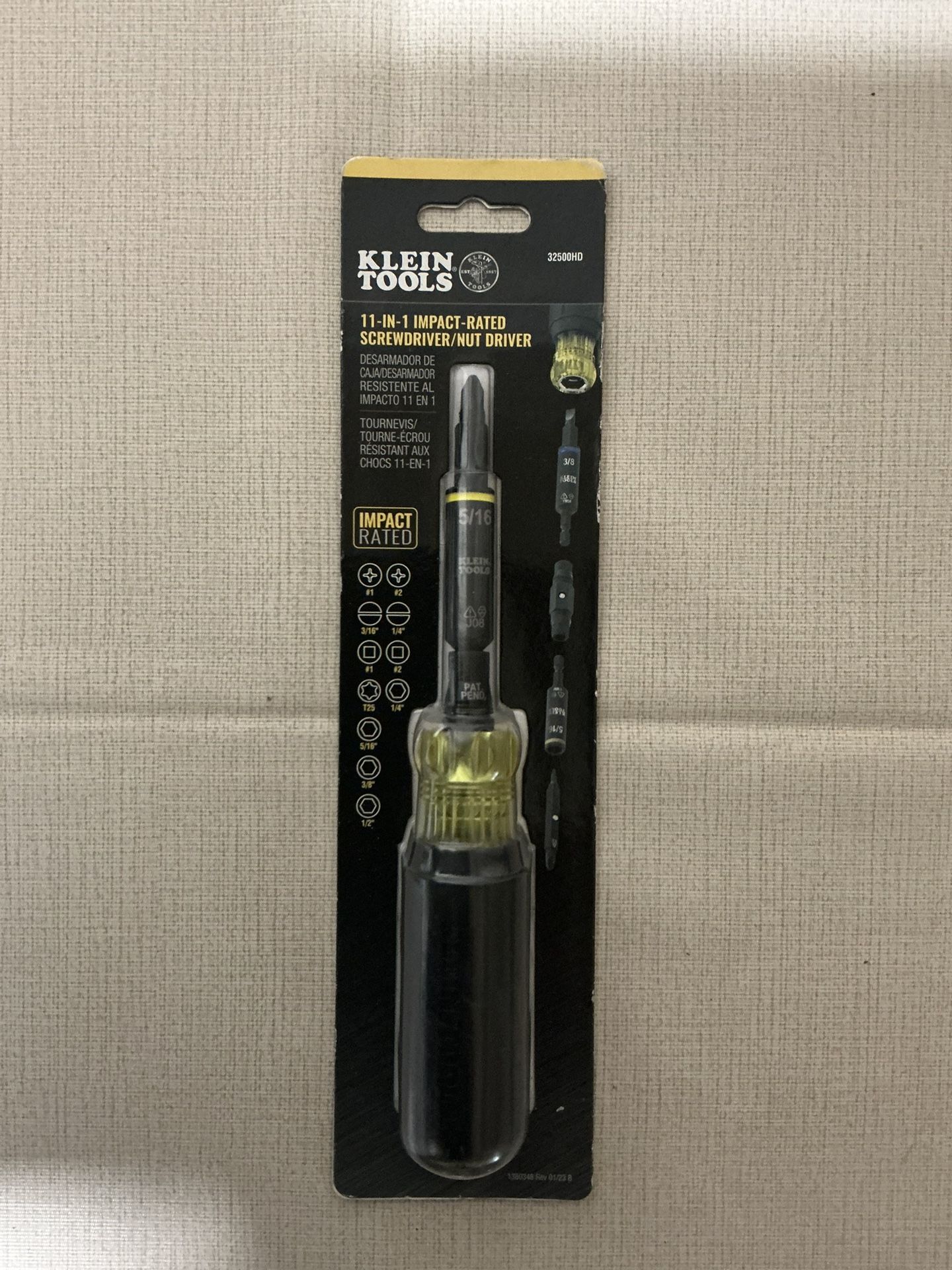 Klein Tools.  11-in-1 Multi Bit Impact Rated Screwdriver / Nut Driver.