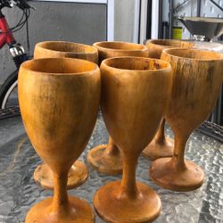 Wooden Wine Glasses 