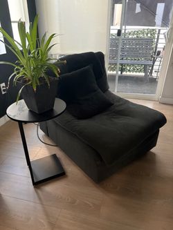 Small Sofa Chair with Pillow and Blanket