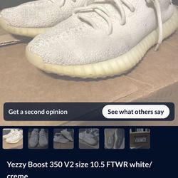Yezzy Boost 350 V2 size 10.5 FTWR white/creme