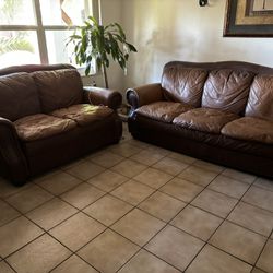 El dorado italian leather living room set 