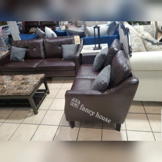 2 Pc livingroom sofa and loveseat set