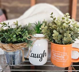 Farmhouse Faux Plant Decor Set of 3