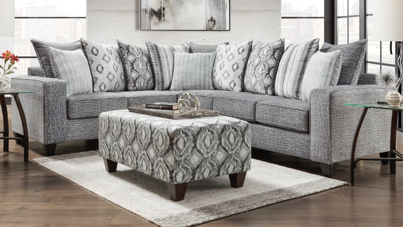 Stonewashed Grey Sectional