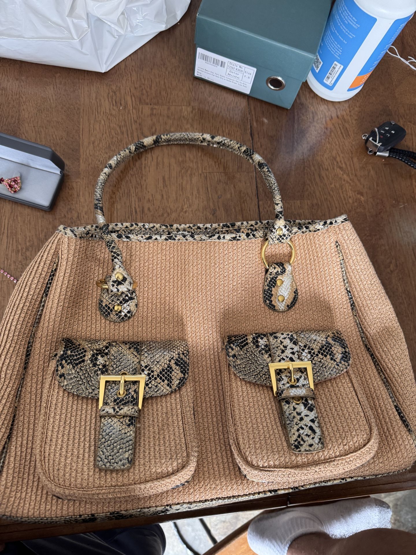 Lizard printed purse