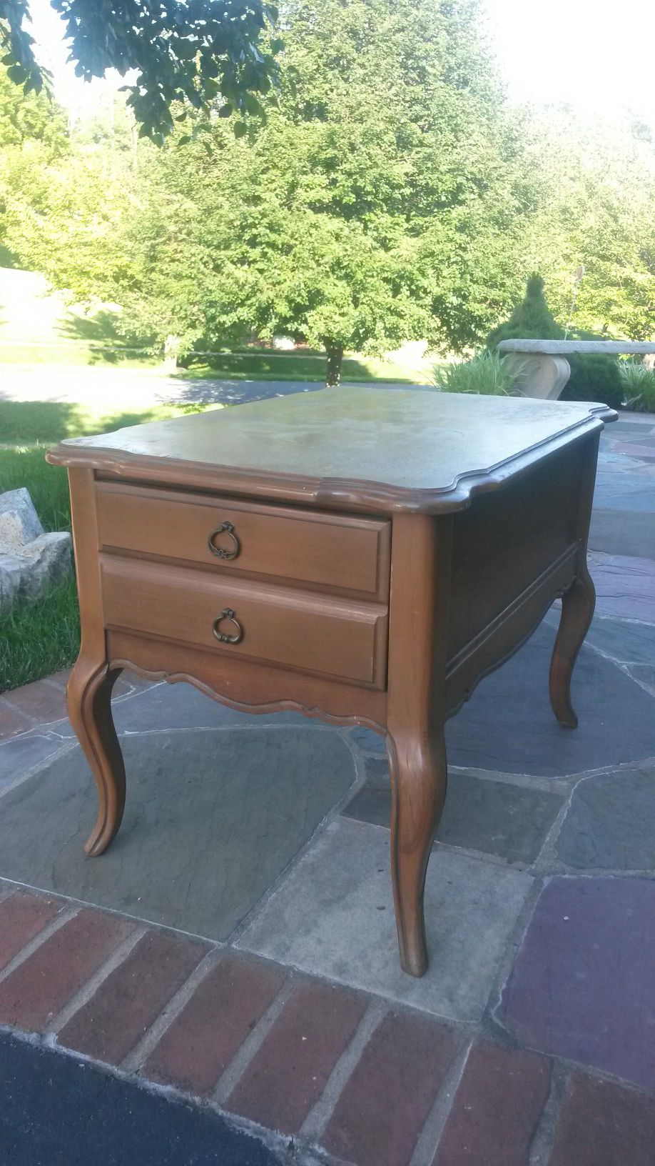 Beautiful solid maple wood end table