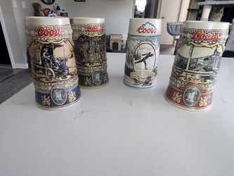 4 Coors beer mugs