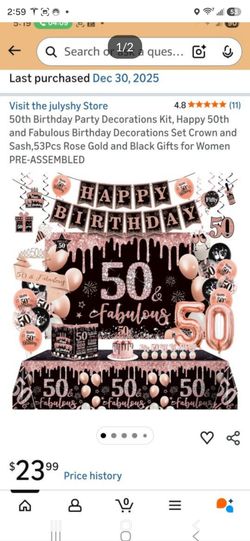 50th birthday decorations