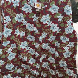 Scrubs top Sz 4x by Hawaiian Sunshine EUC