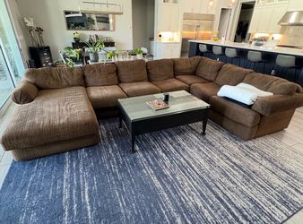 Large brown sectional