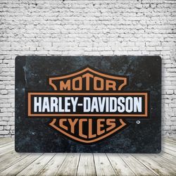 Harley Davidson Vintage Style Antique Collectible Tin Metal Sign Wall Decor