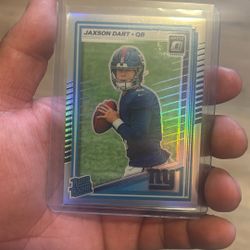 Jaxson Dart 2025 Panini Donruss Optic Rated Rookie Silver Holo Prizm #273 Giants